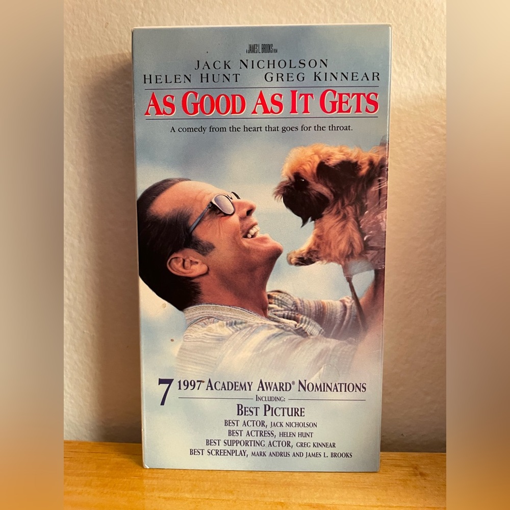 🐶 Vintage As Good As it Gets 1997 VHS Jack Nicholson Helen Hunt Greg Kinnear 🐶